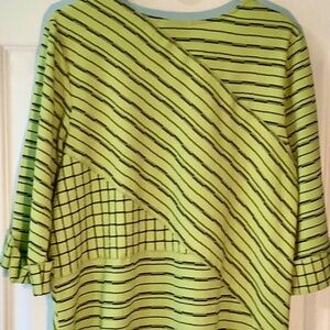 Habitat Green Asymmetrical Blouse Relaxed Fit
